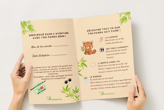 Peluche Panda Interactive - Peluche Bébé Panda 40 cm à Câliner et Fait des sons